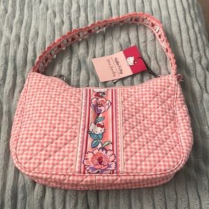 Vera Bradley Hello Kitty collection, Frankie crescent cross, gingham, pink